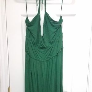 Green limited halter neck dress
